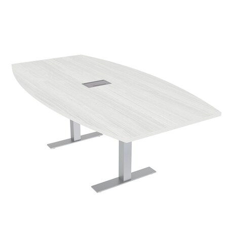 Skutchi Designs 45.25 in W, 84 in L, 29 in H, Engineered Wood Top, White HAR-BOT-46x84-T-ELEC-WHCYPRESS